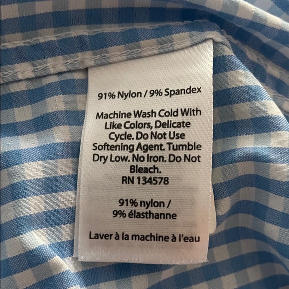 Vineyard Vines Light Blue Gingham Shirt - Picture 9 of 10